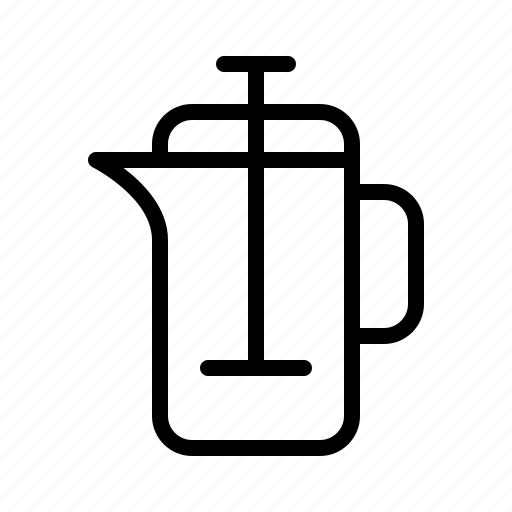 Bar, coffee, coffein, french, pot, press, restaurant icon - Download on Iconfinder