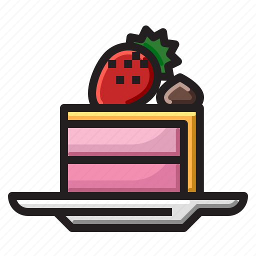 Cake, dessert, strawberry, sweet icon - Download on Iconfinder