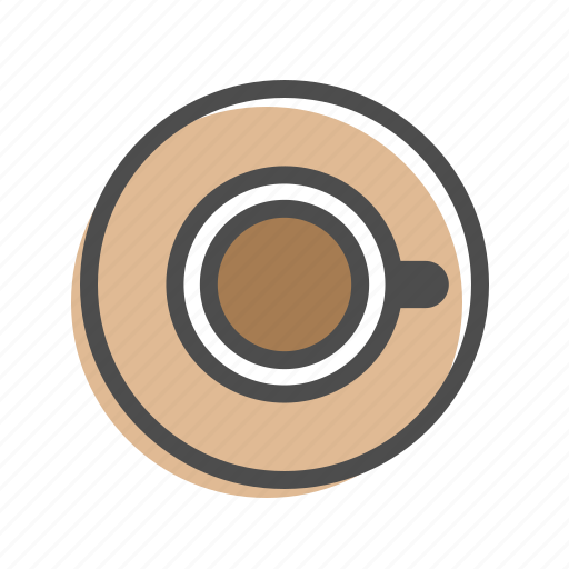 Beverage, coffee, drink, top, view icon - Download on Iconfinder