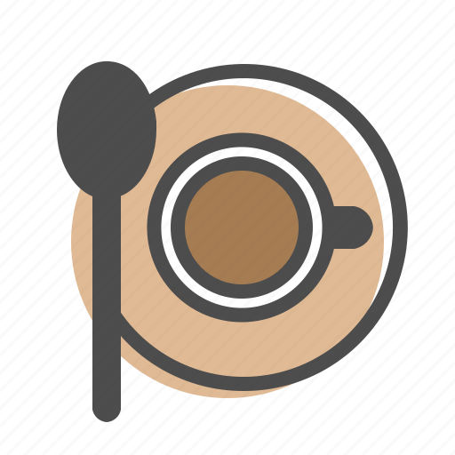 Beverage, coffee, drink, straw, top, view icon - Download on Iconfinder