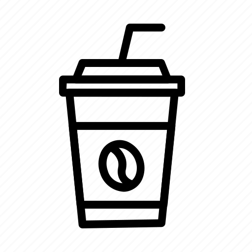 Beverage, bottle, coffee, cup, drink, straw icon - Download on Iconfinder
