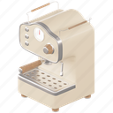 espresso, machine, left, coffee, shop, cup, cafe, latte, cappuccino