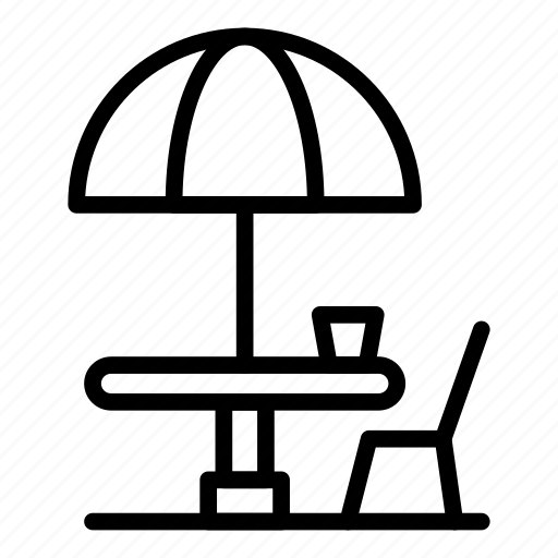 Coffee, street, umbrella, under, vector, yul896 icon - Download on Iconfinder