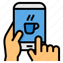 app, coffee, cup, mobile, phone, smartphone