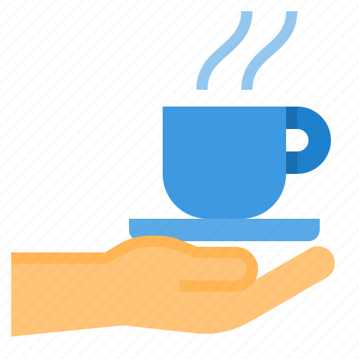 Coffee, cup, drink, hand, hot, tea icon - Download on Iconfinder