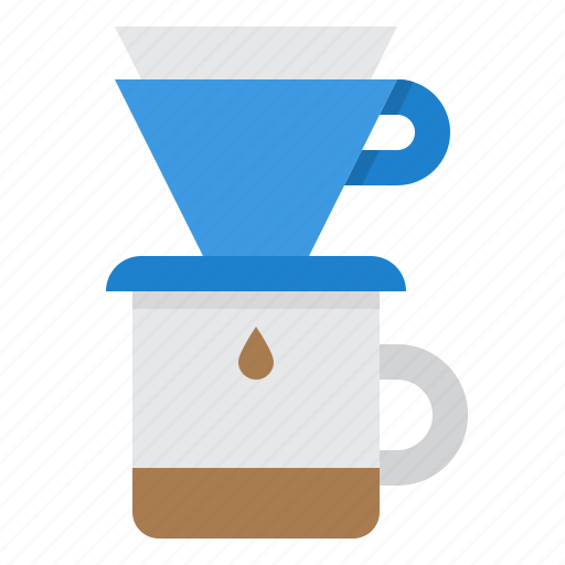 Coffee, drink, drip, filter, hot, shop icon - Download on Iconfinder