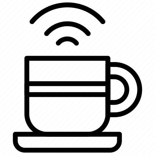 Coffee, cup, hot, hot coffee, signal, wifi icon - Download on Iconfinder