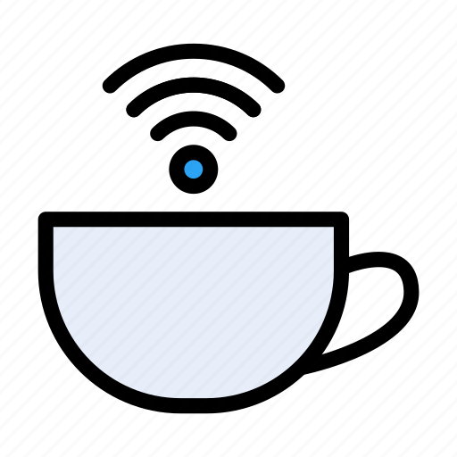 Coffee, tea, internet, cafe, signal icon - Download on Iconfinder