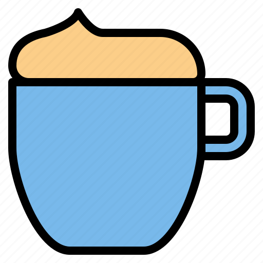 Coffee, coffee shop, drink, foam, shop, wtih icon - Download on Iconfinder
