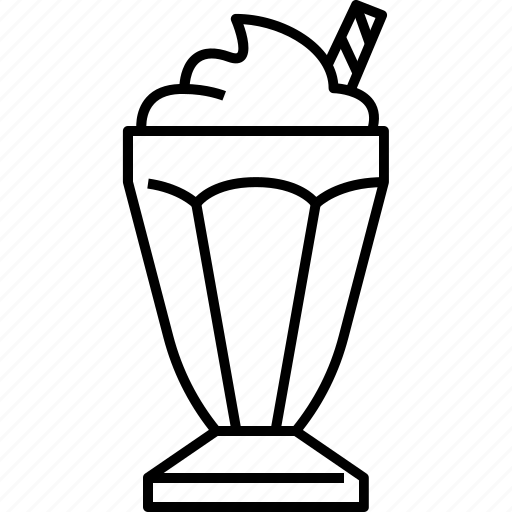 Milkshake, drink, glass, fruit, milk, cafe, coffee shop icon - Download on Iconfinder