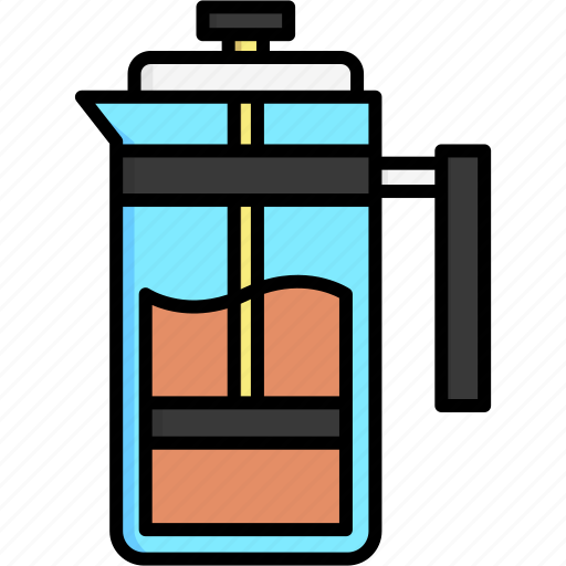 French press, coffee, espresso, drink icon - Download on Iconfinder