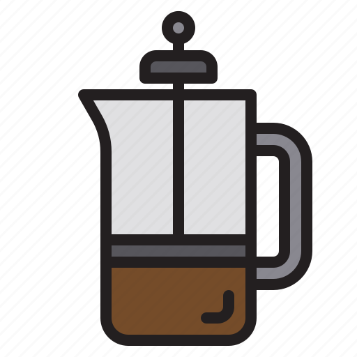 Frence, press, coffee, shop, cafe, drink icon - Download on Iconfinder