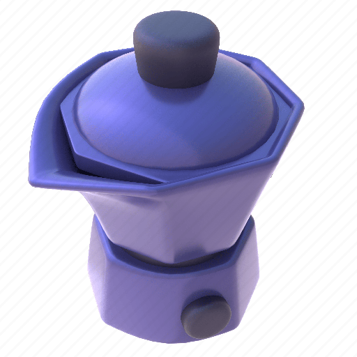 Moka, pot, 2, coffee, drink, shop 3D illustration - Download on Iconfinder