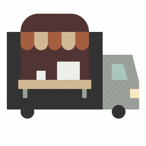 Coffee, delivery, shop, transportation, truck icon - Download on Iconfinder