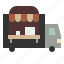 coffee, delivery, shop, transportation, truck 