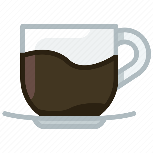 Caffeine, coffee, cup, dark coffee, drink, glass icon - Download on Iconfinder