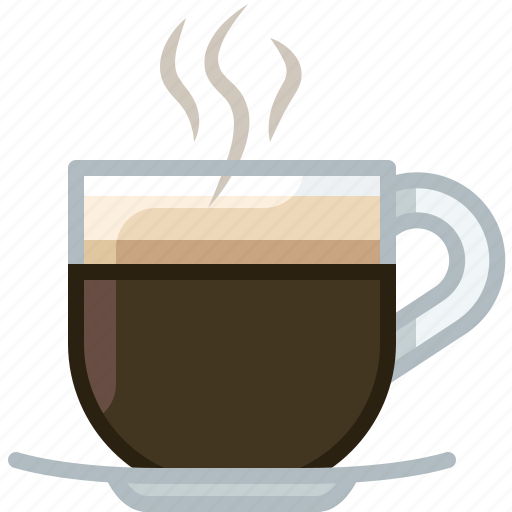 Caffeine, coffee, cup, drink, glass, hot icon - Download on Iconfinder