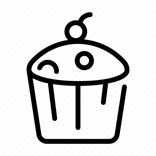 Bakery, cafe, cherry, cupcake, muffin icon - Download on Iconfinder