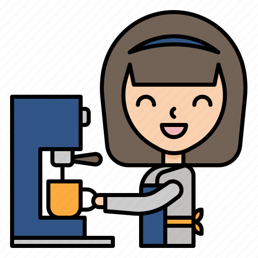 Barista, avatar, woman, girl, job, coffee, shop icon - Download on Iconfinder