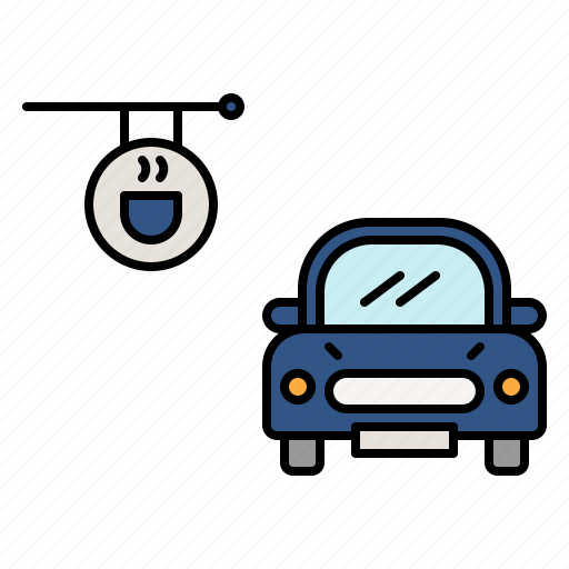 Drive, through, coffee, shop, car icon - Download on Iconfinder
