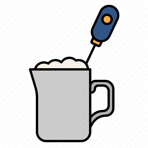 Frother, foam, milk, spinning, drink, coffee icon - Download on Iconfinder