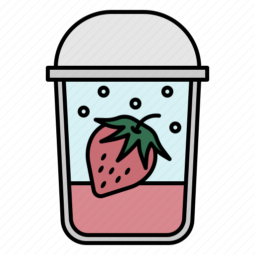 Strawberry, soda, cold, drink, cafe, menu icon - Download on Iconfinder