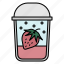 strawberry, soda, cold, drink, cafe, menu 