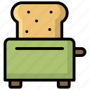 toaster, toast, bread, cafe, cook, kitchen