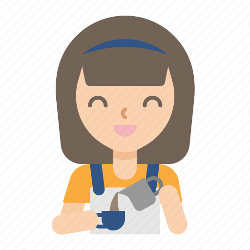 Girl, woman, avatar, barista, coffee, cafe icon - Download on Iconfinder