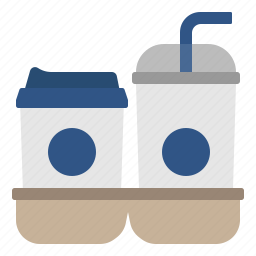 Takeaway, coffee, iced, hot, tray icon - Download on Iconfinder