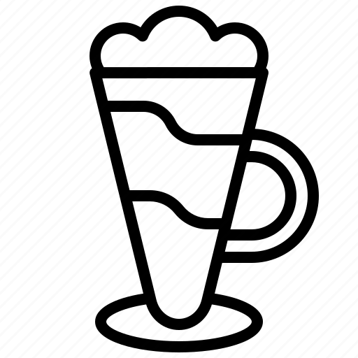 Latte, macchiato, food, and, restaurant, caffeine, beverage icon - Download on Iconfinder