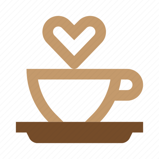 Coffee, cup, heart, like, love, romance, valentine icon - Download on Iconfinder