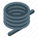cartoon, coil, isometric, metal, spiral, spring, technology
