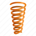 cable, construction, frame, orange, spiral, wire