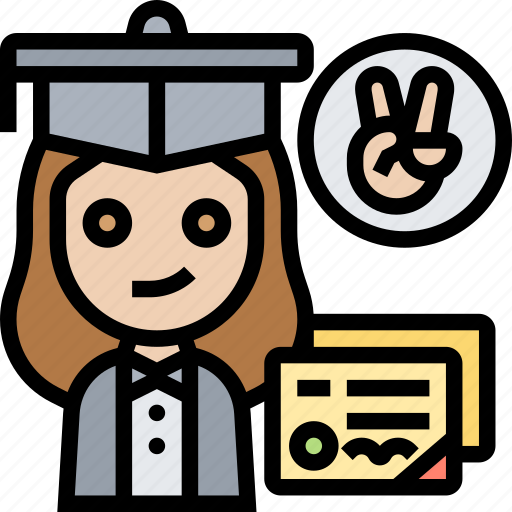 Degree, combined, graduate, academic, success icon - Download on Iconfinder