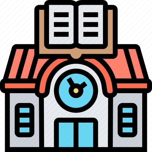 Library, building, bookstore, education, university icon - Download on Iconfinder