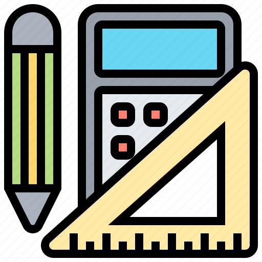 Calculation, mathematics, measurement, stationery, supplies icon - Download on Iconfinder
