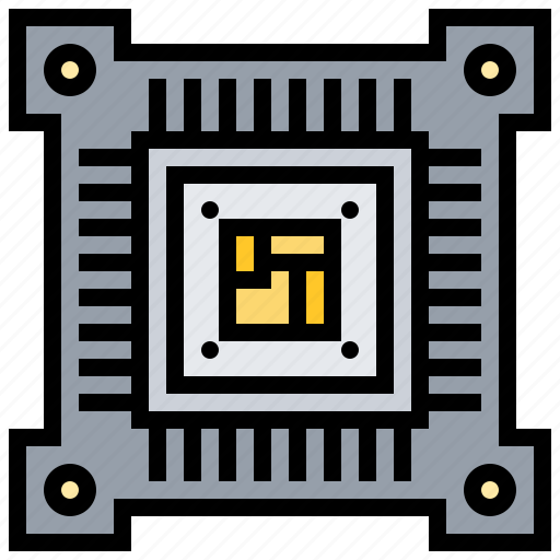 Chip, computer, electronic, motherboard, processor icon - Download on Iconfinder