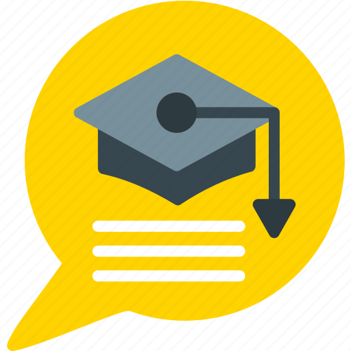 Hat, graduation, student, school, answer, question, raising icon - Download on Iconfinder