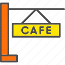 cafe, billboard, signboard, banner