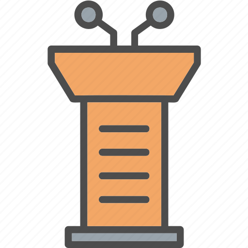 Conference, microphone, podium, politics, presentation, speech icon - Download on Iconfinder