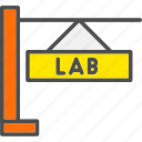lab, laboratory, science, signboard, college
