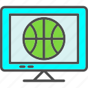 basketball, sport, online, game, advertisment, lcd, monitor