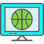 basketball, sport, online, game, advertisment, lcd, monitor 