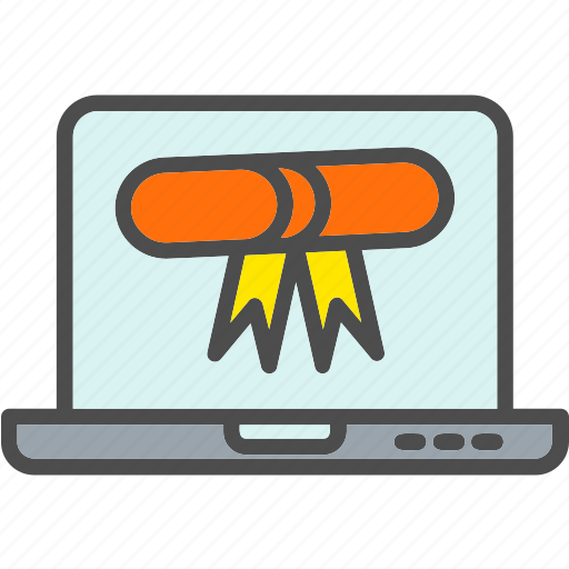 Laptop, online, studies, degree, school, study icon - Download on Iconfinder
