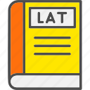 lat, book, log, notebook, education