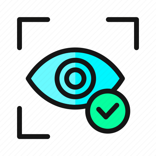 Verify, check, verified, secure, eye icon - Download on Iconfinder