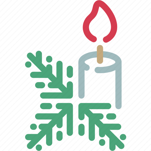Candle, celebration, christmas, decoration, holiday, tree, twig icon - Download on Iconfinder