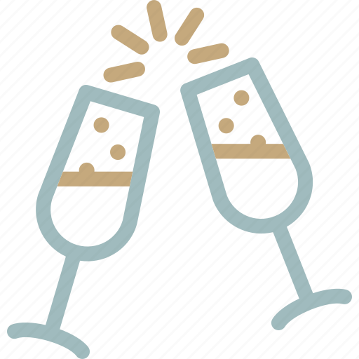 Alcohol, champagne, glasses, holidays, new, toast, year icon - Download on Iconfinder