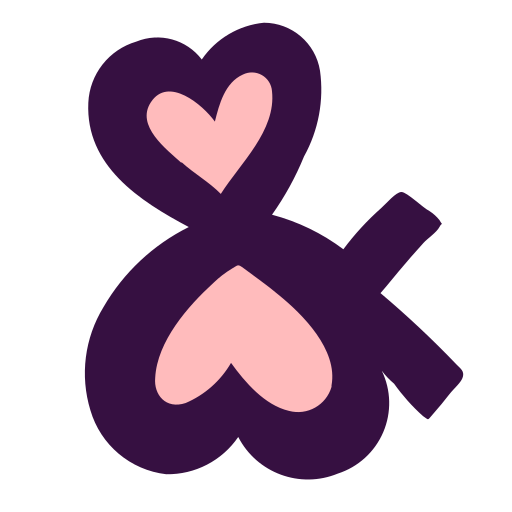Ampersand, and, heart, romantic, sign, together icon - Free download